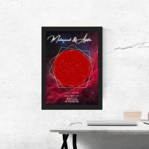 Star Map Red Galaxy Wallpaper