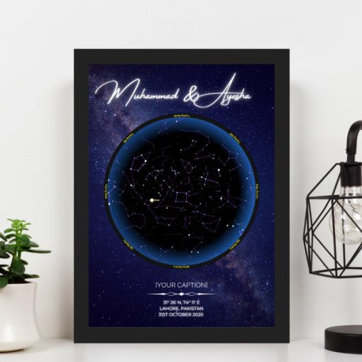 Star Map Blue Galaxy Wallpaper