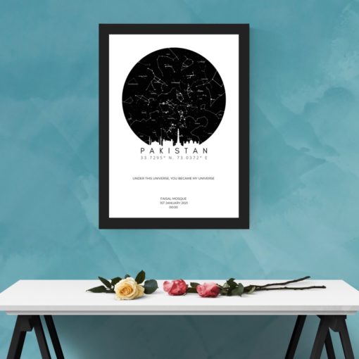 Star Map Light Skyline of Pakistan Wallpaper