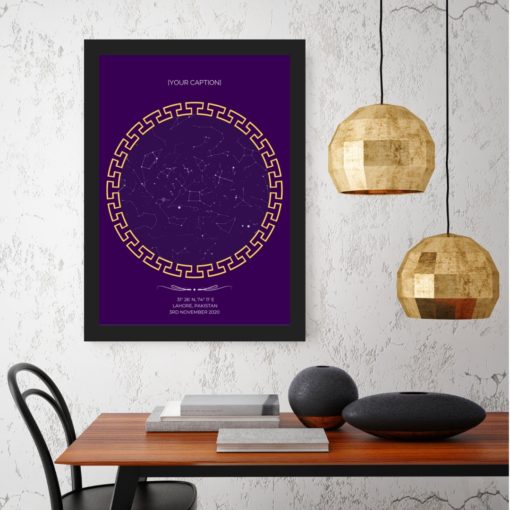 Star Map Purple F Wallpaper