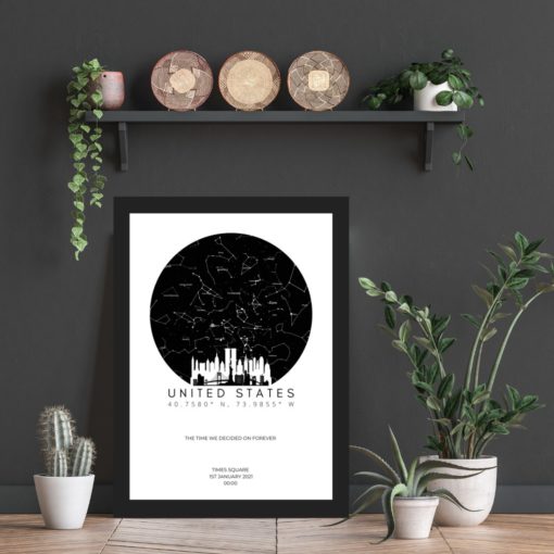 Star Map Light Skyline of US Wallpaper