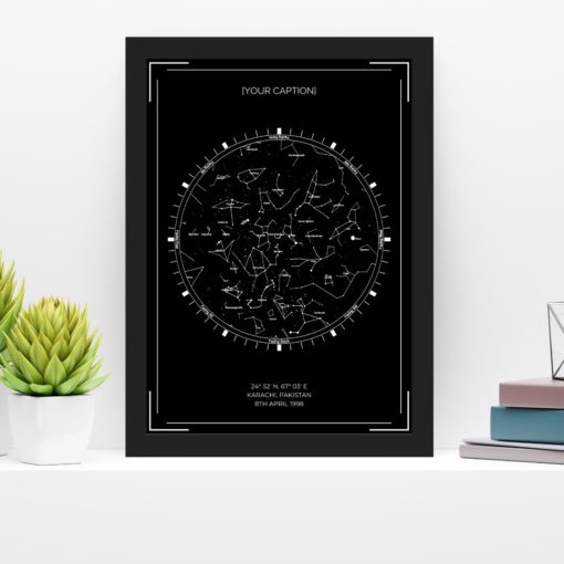 Star Map Black Wallpaper