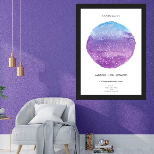 Artsy Lavender Star Map Lifestyle