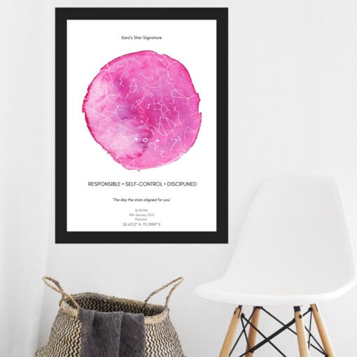 Artsy Fuschia Star Map Lifestyle