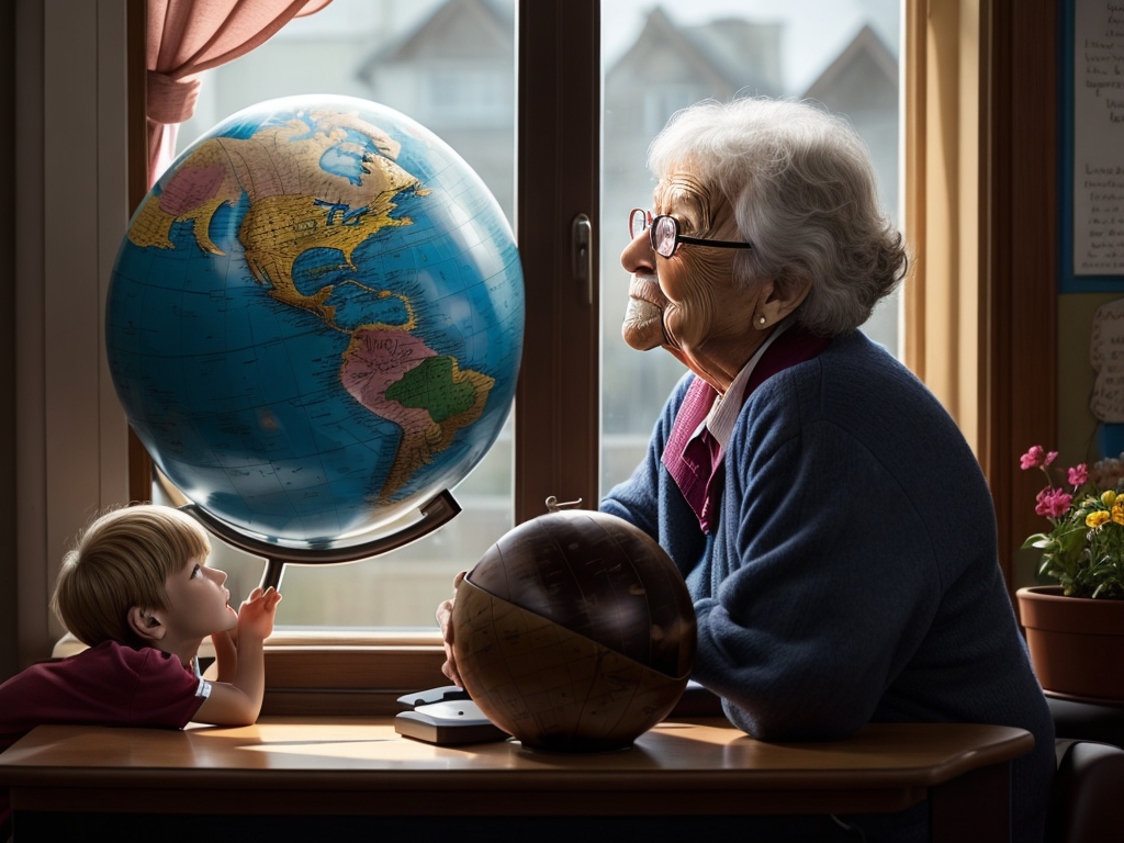 Thank You Teacher Gift presented by a student to his elderly teacher