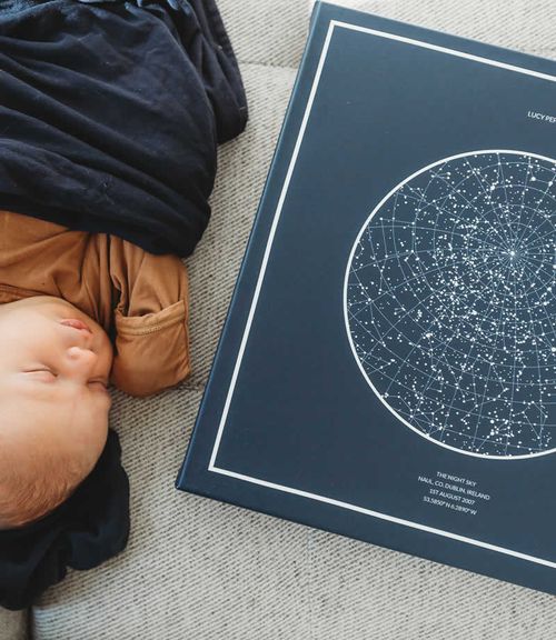 Star Map Placed Besides a Baby