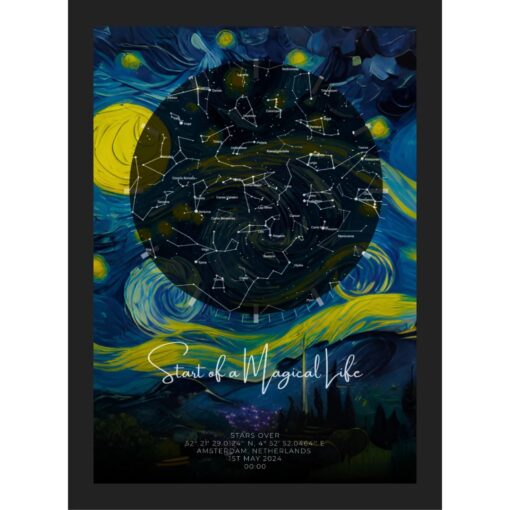 Starry Night Star Map